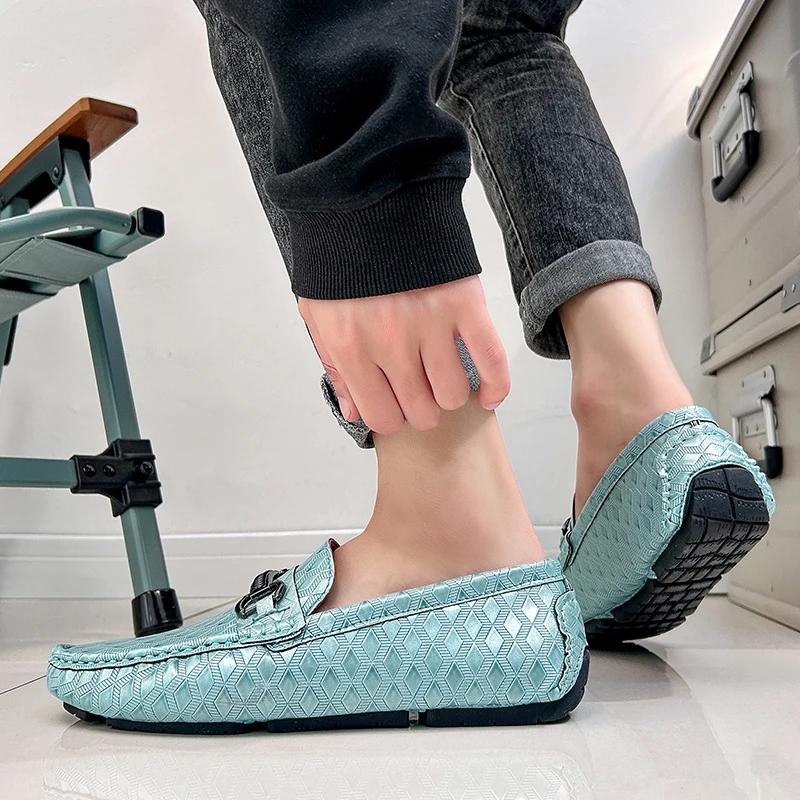 New Handmade Loafers Men Casual Shoes Big Size 48 Shoes Men Loafers Moccasins Comfortable Slip On Driving Loafers for Men