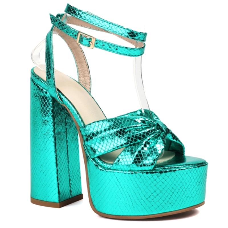 Модные роскошные летние туфли для женщин, босоножки на платформе, высокие каблуки, розовые, золотые, зеленые, серебряные, гладиаторские шлепанцы, женские туфли для вечеринки и свадьбы