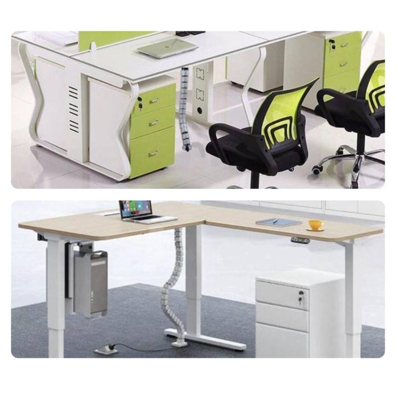 ABS Office Desk Cable Square Tube Wire Management Systems For Neat And Efficient Heat Dissipation