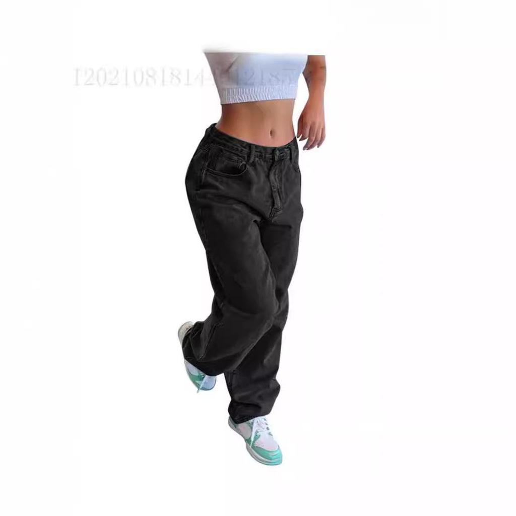 Женские модные свободные широкие брюки из денима