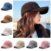 Fuzzy Plush Snapback Velvet Winter Peaked Cap Vintage Lamb Wool Baseball Cap  Autumn