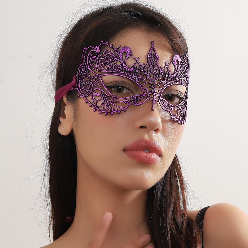 Горячее тиснение половина лица кружевная маска Хэллоуин поддельная маска сценический подиум маскарадные аксессуары