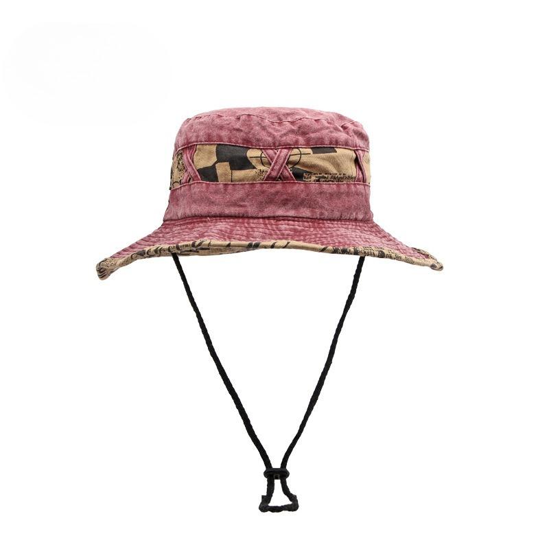 Унисекс washed cotton bucket hat летняя весенняя шляпа-ведро с широкими полями солнцезащитная шляпа для рыбалки походов на открытом воздухе с защитой от УФ дышащая пляжная сафари-шляпа с шнурком для подбородка