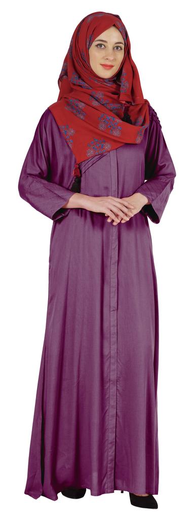 Bimba Islamic Clothes For Women Long Prayer Robe Maxi W Printed Hijab Rayon Abaya Front Button Muslim