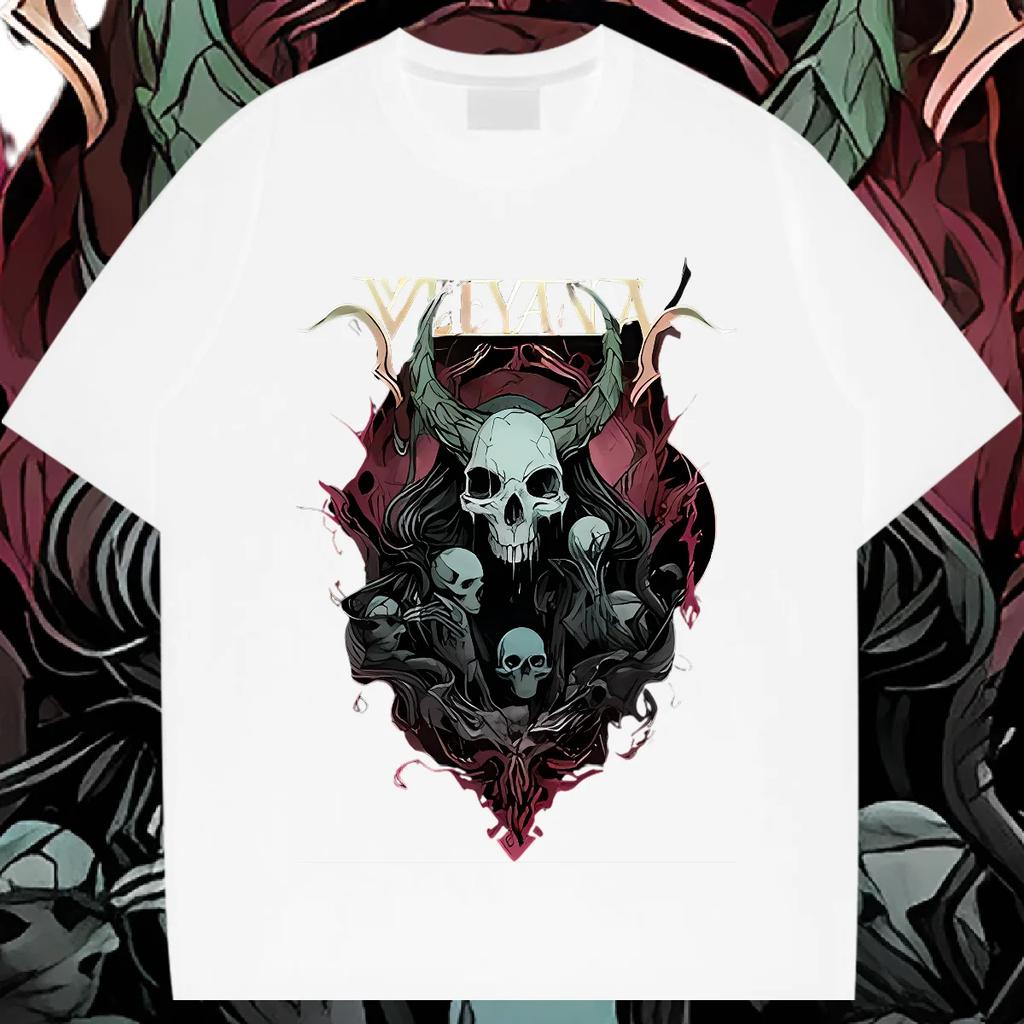 Винтажные эстетичные топы с круглым вырезом, унисекс, графическая футболка с принтом, новинка 2024 года, всесезонная одежда, горячая распродажа, XXXL, слегка эластичная рубашка