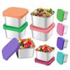 Stainless Steel Food Containers Square Food Storage Box Snack Tin Lunch Box for Children Suitable for Basic Foods Fruit