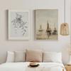 Винтажная нейтральная галерея, настенное искусство, античный постер и принты, Ретро французская картина на холсте, скандинавские настенные панно, украшение для дома