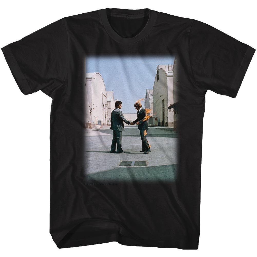 Розовая футболка Pink Floyd Wish You Were Here Fire Black