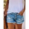 New High Waisted Explosive Denim Shorts With Holes For Women