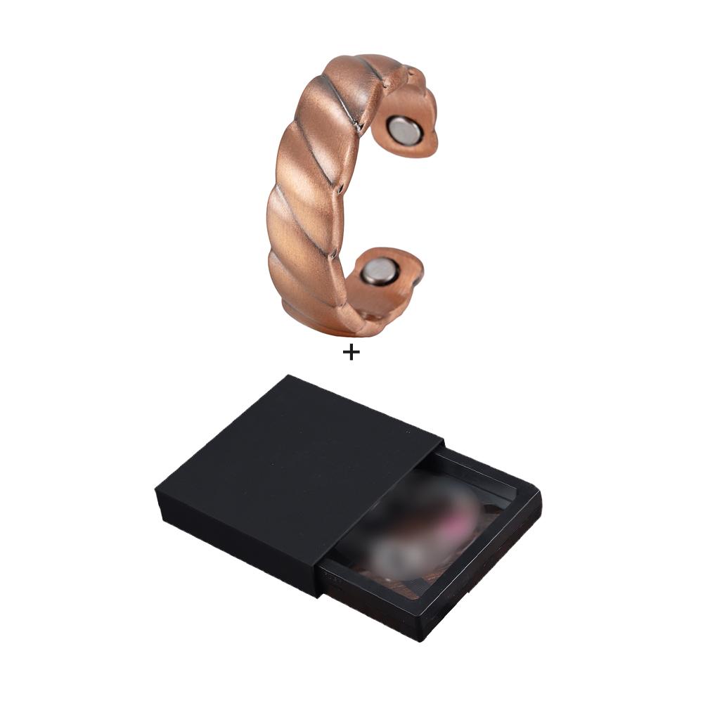 Ikuinen витое медное магнитное кольцо мужское регулируемое открытое кольцо-манжета кольцо из чистой меди на палец