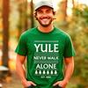 Yule Never Walk Alone Футбольная Мужская Женская Толстовка Рождественская с Круглым Вырезом Мужская Футболка Рождественский Футбол Вдохновляющая Мужская Футболка Топы
