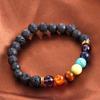 7 Chakra Healing Bracelet Beads Natural Lava Stone Diffuser Bracelet Jewelry CZL1382