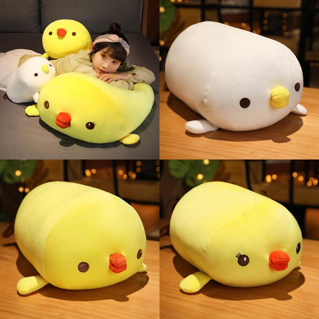 Plush Yellow Chicken Toy Throw Pillow Soft Cushion Stuffed Animal Doll Cartoon