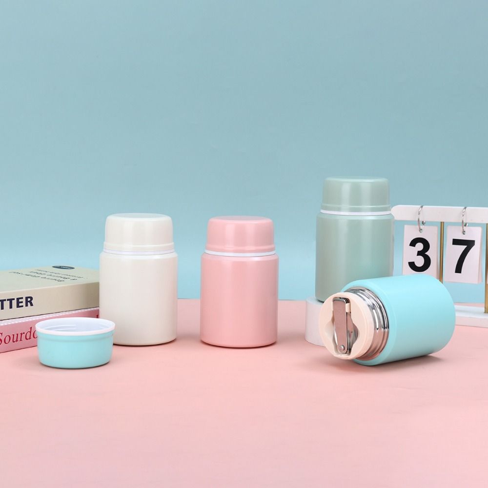 Solid Color Portable Vacuum Flask Stainless Steel Thermal Water Bottle  Outdoor Sports