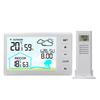 Wireless Weather Station Temperature and Humidity Monitor Alarm Clock Inside Outside Thermometer with Backlight for Home Office