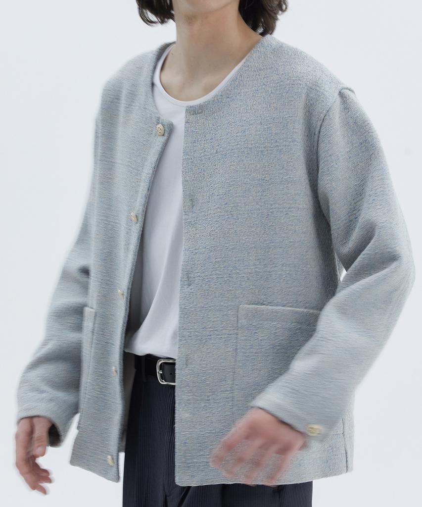 Куртка Trip Le Sens Casting Tweed Round Jacket_Винтажный синий