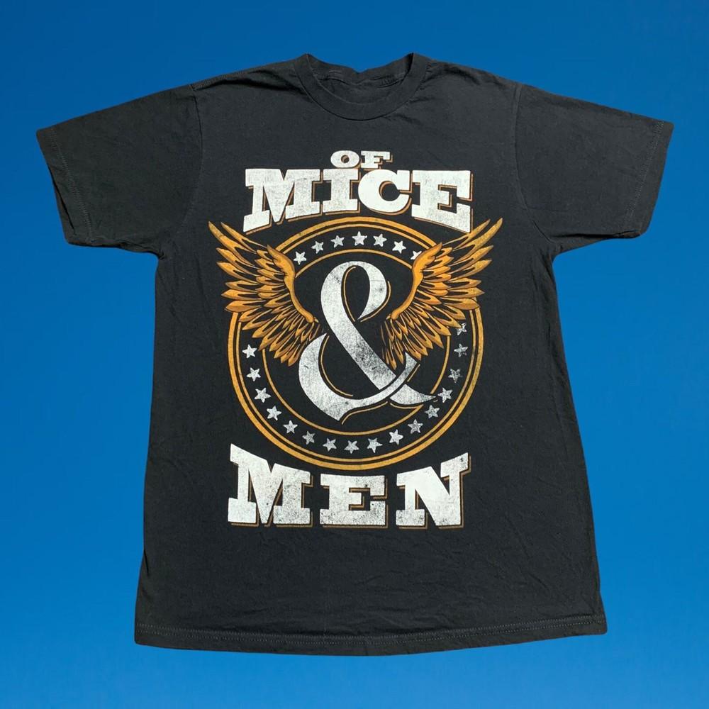 Винтажная футболка OF MICE & MEN Черный цвет 100% Хлопок Размеры S-4XL Унисекс