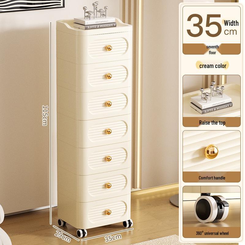 Living Room Sundries Storage Box: Children's Toys & Snacks Organizer Plastic Drawer Cabinet