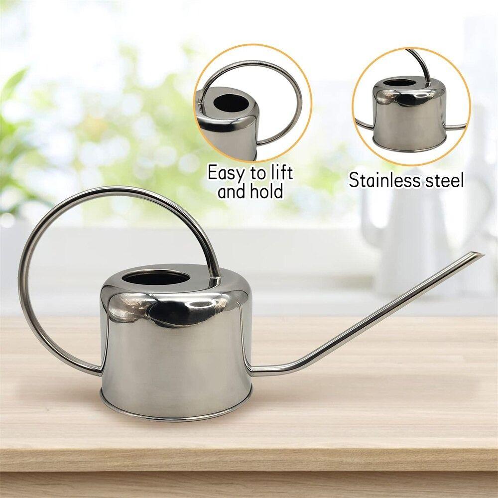 Rustproof Leakproof Long Spout Watering Can Stainless Steel Watering Pot Watering Can Indoor
