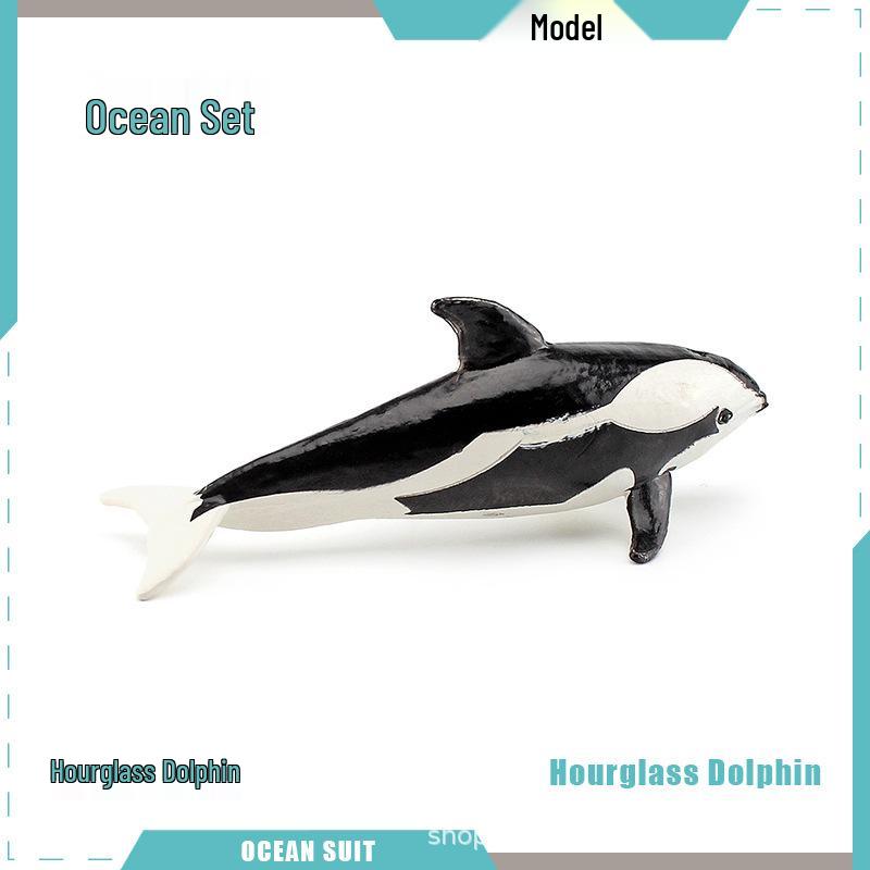 Children's Marine Animal Model Set: Mini Whale, Shark, Dolphin, Turtle, Sea Lion