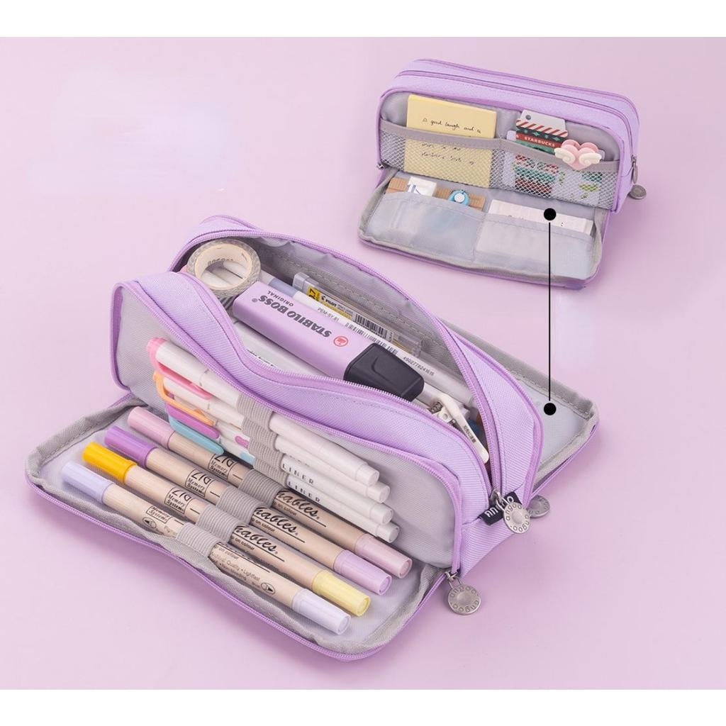 Пенал большой емкости, большая сумка-карандаш для хранения, сумка-маркер, 3 отделения, канцелярские принадлежности, чехол для ручек, держатель для взрослых, офисный органайзер, подарки