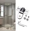 Thickened Stainless Steel/Alloy Shower Door Hinges with 90 Degree Rotation for 8 12mm Glass Door Daily Casual Use