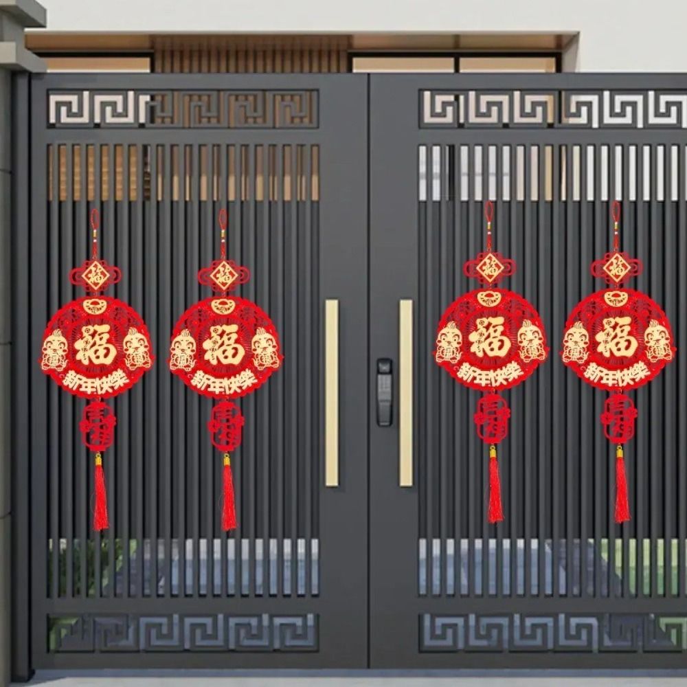 With Tassels Chinese New Year Decoration Flocking Spring Festival Tassel Pendant Chinese New Year