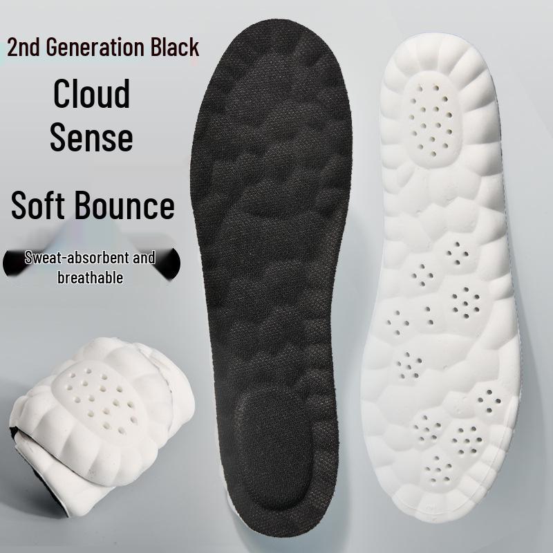 Men's Summer Sports Insoles: Comfortable, Soft, High Elasticity, Sweat-Absorbing, Odor-Preventing Military Training Insoles.