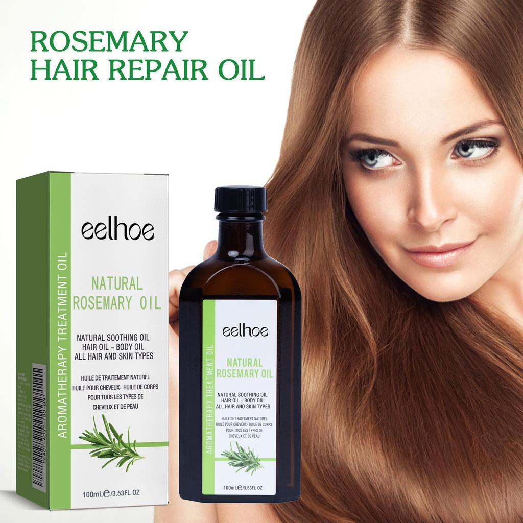 Rosemary Hair Oil for Frizz Control, Long-Lasting Smoothness, Heat Protection, Repair Damaged Hair from Dyeing and Styling