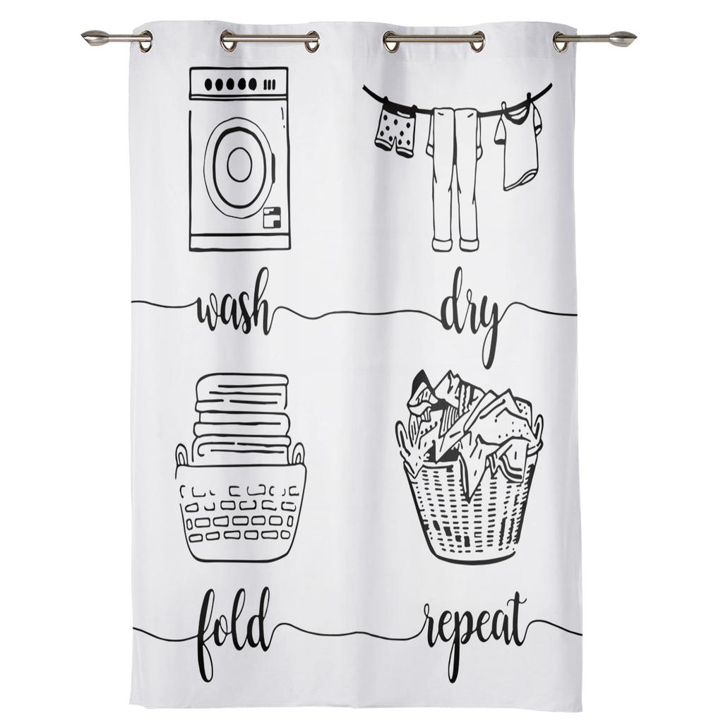 Прачечная Стирка Сушка Складывание Повторные Шторы для Спальни Гостиной Шторы Кухня Детская Комната Оконные Шторы Современный Домашний Декор
