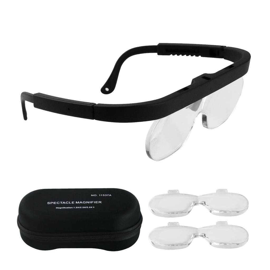 1.5/2.5/3.5X Magnifying Glasses Magnifying Headset Head Mounted Jewelry Loupe Magnifier with
