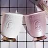 Держатель для кистей для макияжа с тиснением Laduree — белый/розовый — Роскошный футляр для хранения косметических кистей для красоты