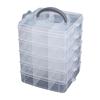 4/5/6-Layer Stackable Transparent Storage Box Handheld Organizer Multi-layer Storage Box Portable Tool Storage Box