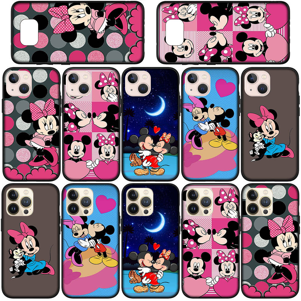 Чехол для телефона Samsung Galaxy S25 S24 S23 iPhone 16 15 Xiaomi Redmi Note 14 13 12 16E X 11 Pro Max OPPO Moto Huawei A4 аниме Микки Маус Минни Чехол