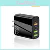 Быстрое зарядное устройство для телефона 65 Вт с PD + 3 порта USB, европейский и американский стандарт, сертифицировано CE и FCC