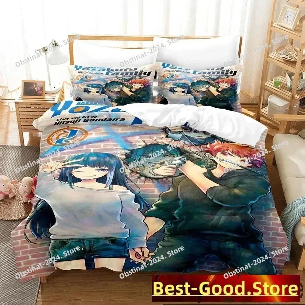 3D Anime Mission Yozakura Family Bedding Set Printed single Comforter Quilt Duvet Cover Pillow Case 3 Pieces Set Kids Adult Size
