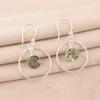 Зеленый Аметист Драгоценный Камень Серебро 925 пробы Ювелирные Изделия Ручной Работы Серьги 1,60" EE-5-43