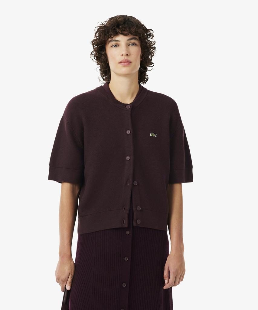 Lacoste Women'S Lynx Lynx Short Sleeve Cardigan Af8244-56N 3Ke