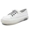 2025 Women's Genuine Leather White Sneakers: Breathable, Soft Cowhide Sole, Versatile Two-Wear Design for Spring & Summer.