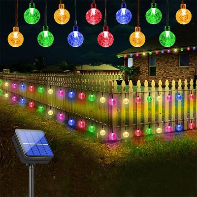 30 светодиодных солнечных хрустальных гирлянд, уличные гирлянды, водонепроницаемая солнечная пейзажная лампа, освещение сада, патио, лужайки, двора, Рождественский декор