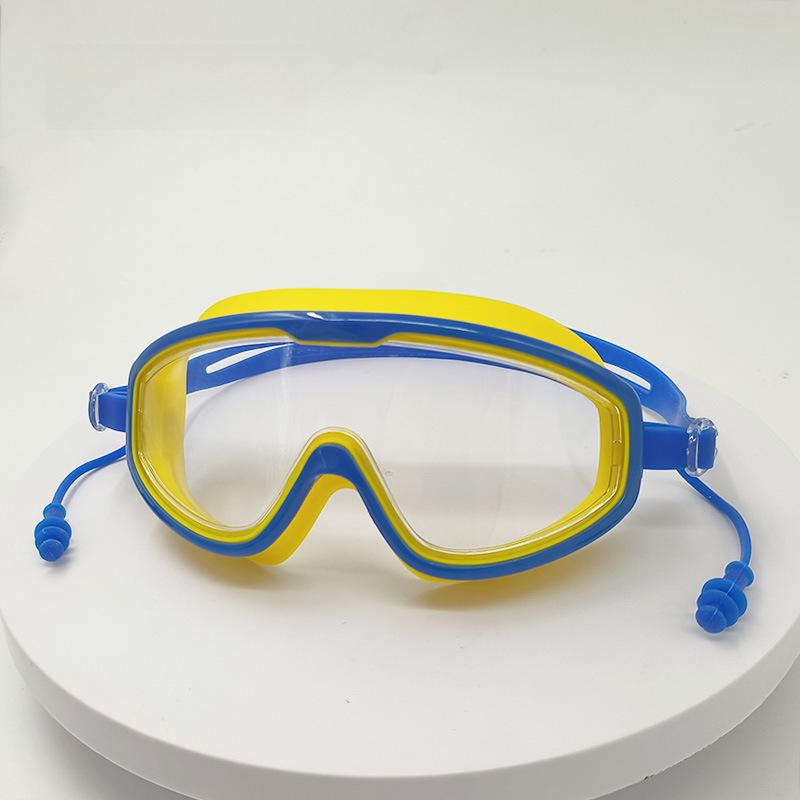 Очки для плавания унисекс с большой оправой для защиты от близорукости – противотуманные, с высоким разрешением, водонепроницаемые для взрослых
