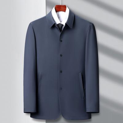 Куртка мужская весенне-осенняя куртка для пап среднего возраста, деловая повседневная куртка с тонкими лацканами на пуговицах