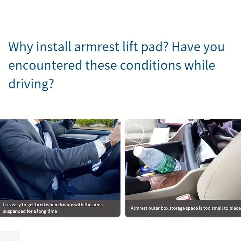 Car Center Console Armrest Cushion Thicken Arm Rest Box Pad Extension Cushion with Cup Holder Tissue Box Organizer Bag