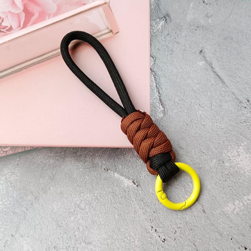 Color Combination Knot Mobile Lanyard Creative Short Braided Lanyard Mobile Phone Case Key Ring Can Be Detachable Anti-loss Rope