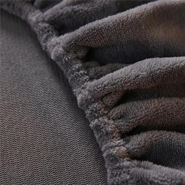 2026 Бархатный флис Простыня на резинке Защитный чехол для кровати Глубокий карман Чехол для матраса Плюшевый Домашний Наматрасник Супермягкий Теплый Без наволочки