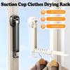 Multifunctional Folding Wall-mounted Clothes Drying Rack with Suction Cup Foldable Retractable Portable Clothes Drying Folding Clothes Racks