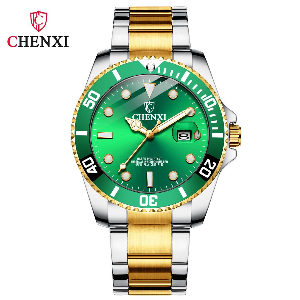 New TOP Brand Luxury Men's Watch With Box Self Winding Mens Watch Classic Green Water Automatic Men's Quartz Watches