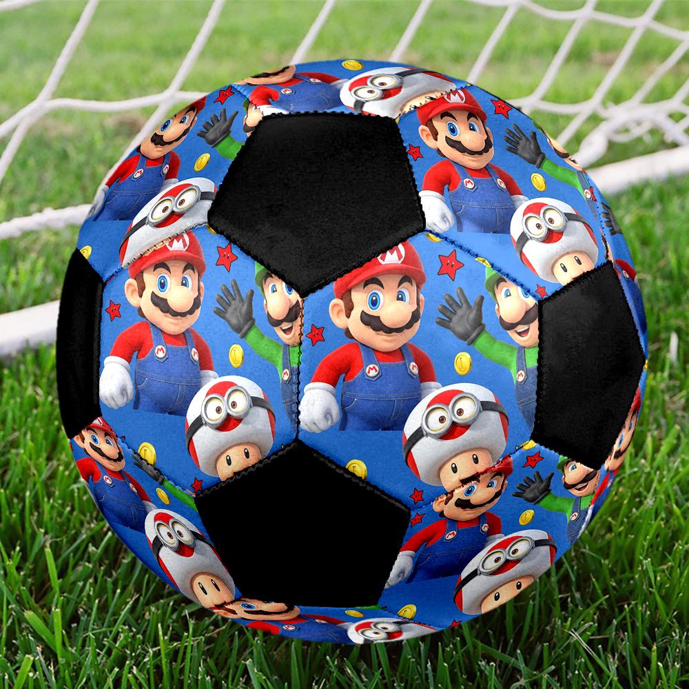 1pc Super Mario Football Soccer Ball Size 5 Indoor Soccer Ball Fashion Colorful Backyard Game -Great For Sports Fans Gift HE100