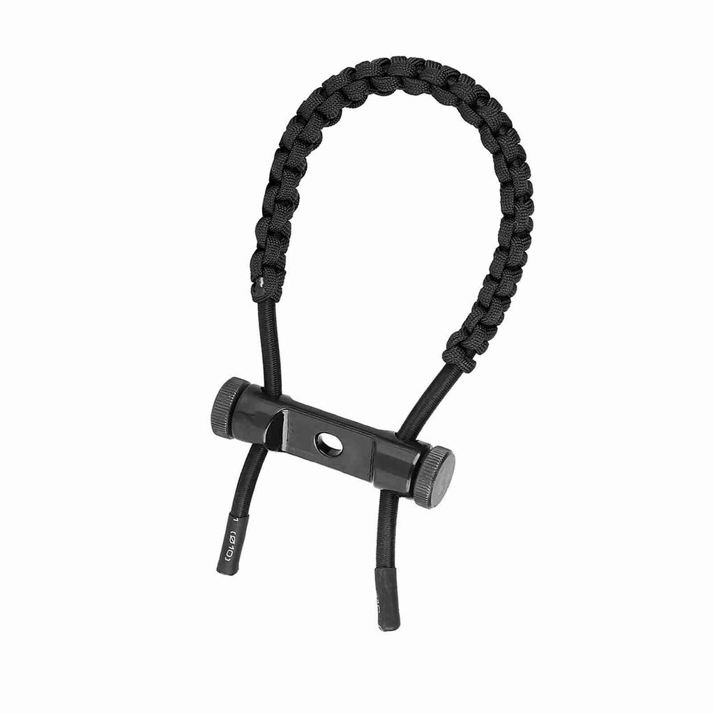 Archery Equipment Adjustable Compound Wrist Rope Polyester Braided Strap Cord (Black)