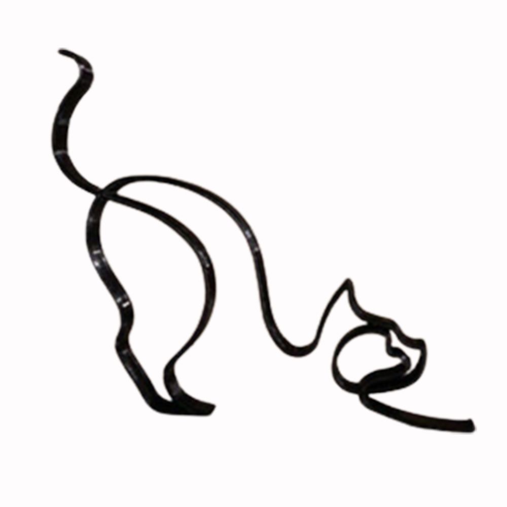 Домашнее украшение Настольное украшение Скульптура кошки Художественная скульптура Украшение кошки Абстрактная линия Орнамент